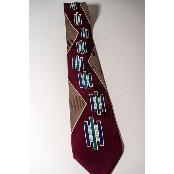 Liberty of London mens silk tie abstract - Picture 1 of 5